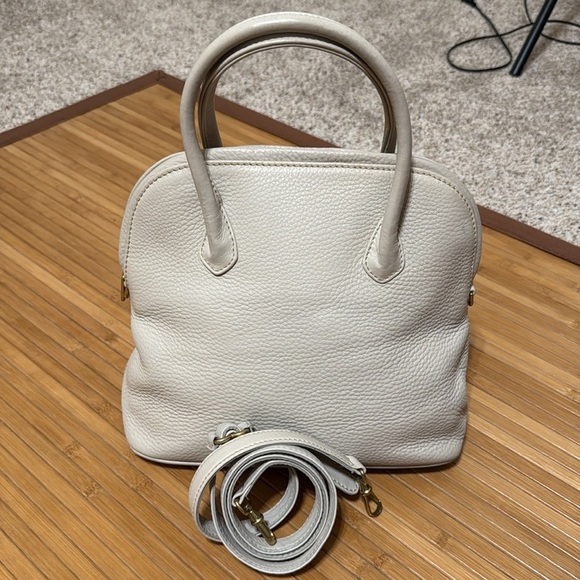 Vintage Coach Italy Parchment Sonoma Natural Grain Satchel...